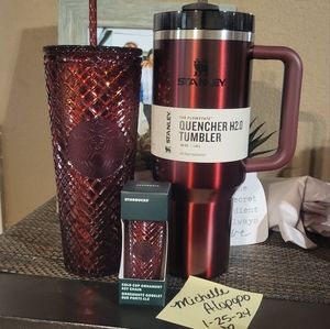 Stanley Starbucks Rosewood Glow Bundle
